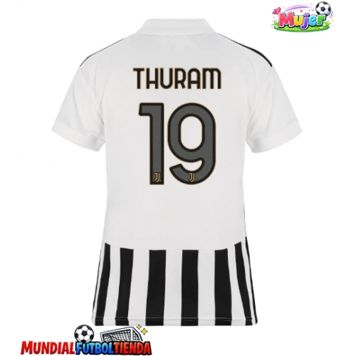 Camiseta Juventus Khephren Thuram #19 Primera Equipación Replica 2026-27 para mujer mangas cortas